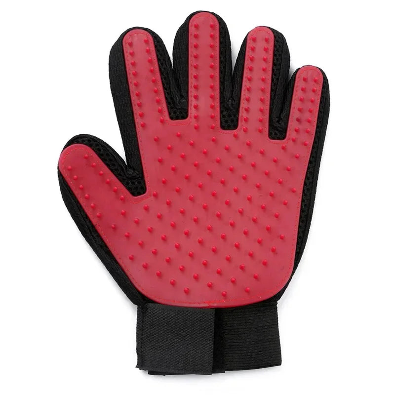 Silicone Pet Grooming Gloves – Hair Removal & Bathing Brush for Dogs & Cats