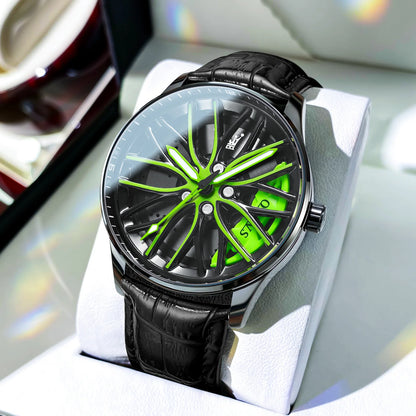 OLEVS 9937 Men's Luxury Watch Waterproof Rotary Sport Car Rim Man Watch High Quality Fashion Best Selling Quartz Men's Watches