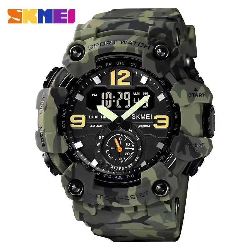SKMEI 1637 Men’s Dual Movement Sport Watch – Waterproof Digital & Analog Wristwatch