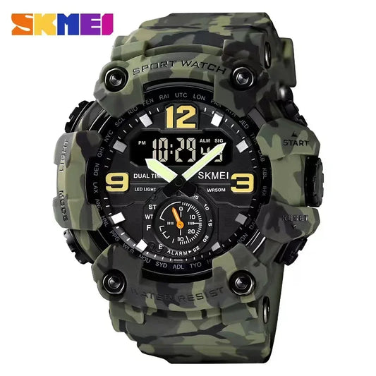 SKMEI 1637 Men’s Dual Movement Sport Watch – Waterproof Digital & Analog Wristwatch
