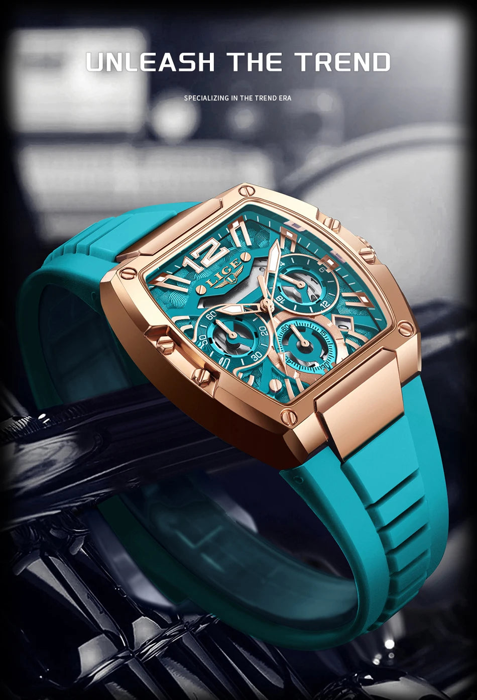 LIGE Men’s Luxury Silicone Military Watch – Casual Sports Waterproof Quartz with Date