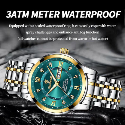 Luxorive DeepTrek Diver – 30ATM Luxury Quartz Sport Watch for Men