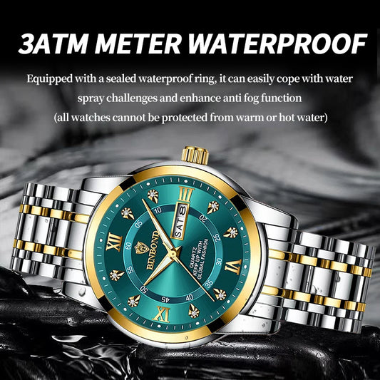 Luxorive DeepTrek Diver – 30ATM Luxury Quartz Sport Watch for Men