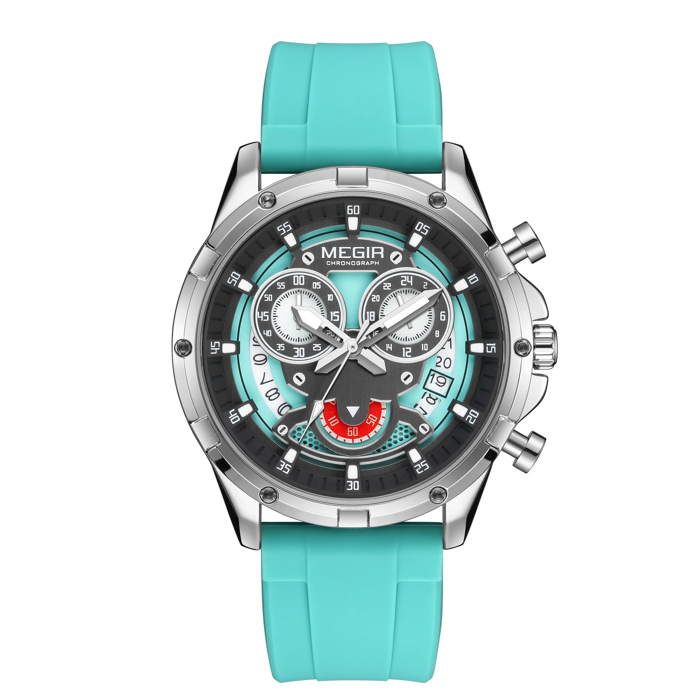 MEGIR Chronograph Men's Watches Top Brand Luxury Original Waterproof Silicone Date Watch for Men Fashion Sport Quartz Wristwatch