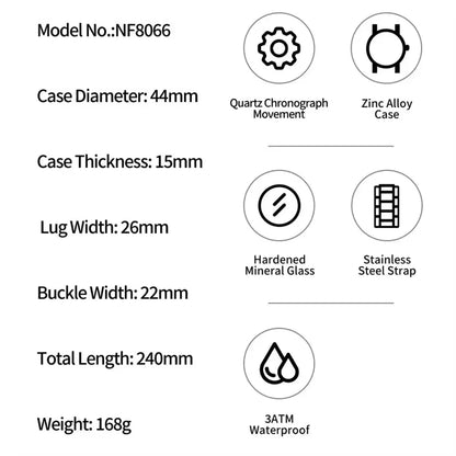NAVIFORCE Top Brand Men's Watches Luxury Tonneau Quartz Wristwatch Waterproof Chronograph Watch for Men 2025 Auto Date Clock