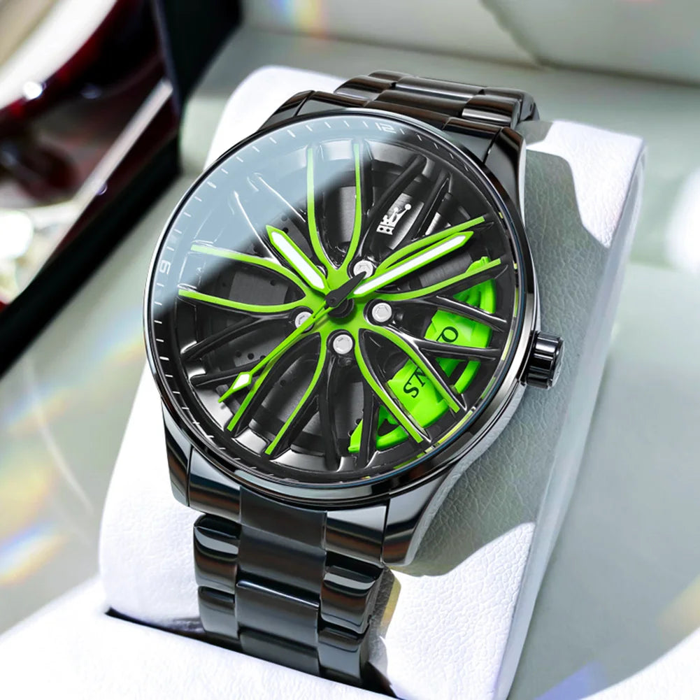 OLEVS 9937 Men's Luxury Watch Waterproof Rotary Sport Car Rim Man Watch High Quality Fashion Best Selling Quartz Men's Watches