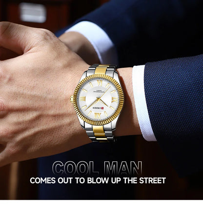 CURREN 8465 Men’s Fashion Quartz Watch – Waterproof Casual Timepiece with Calendar & Luminous Silicone Strap