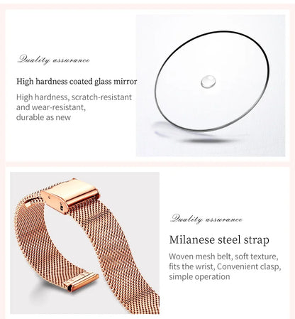 OLEVS 5869 Original Quartz Watch for Women Ultra Thin 6.5mm Simple Fashion Auto Date Hand Clock 30m Waterproof Ladies Wristwatch