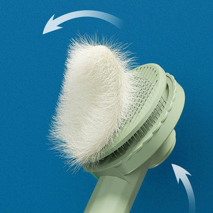 Self-Cleaning Pet Hair Remover Brush – Cat & Dog Grooming Comb