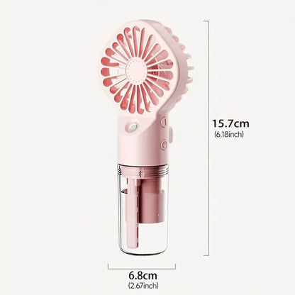 1pc Portable Handheld Mist Fan – Water Spray Mini Fan for Summer & Outdoor Use