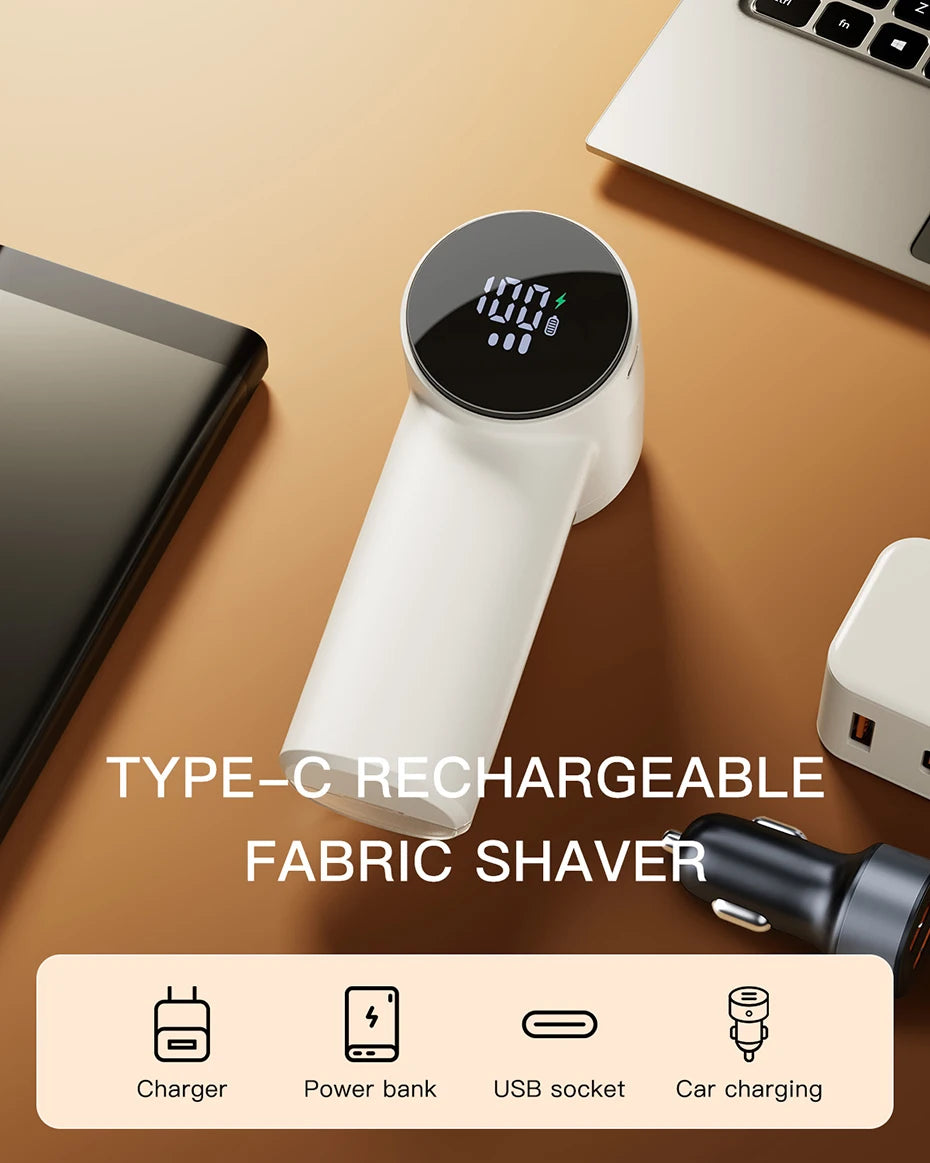 coldSky Fabric Shaver Lint Remover 3 Speeds Rechargeable Electric Portable Sweater to Remove Pilling for Clothes Couch Blanket