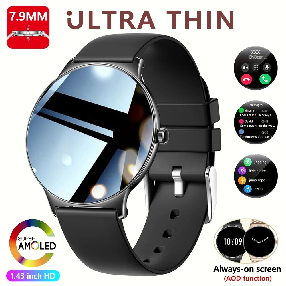 Luxorive LuxeFit Ultra – Women's Slim Smartwatch with Always-On Display & Bluetooth Call