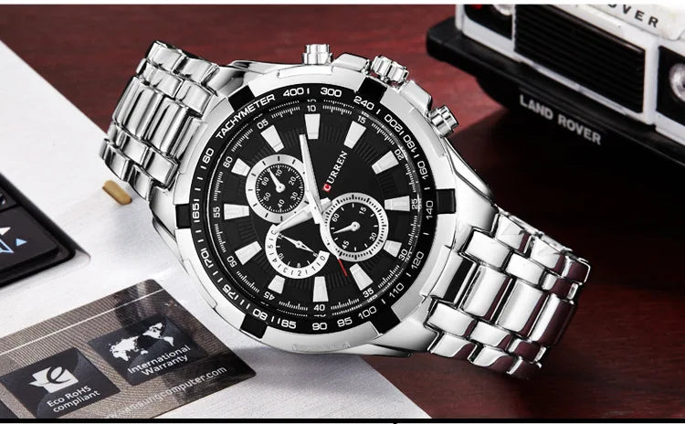 CURREN Large Dial Fashion Quartz Watch for Men – Waterproof Business Leisure Wristwatch