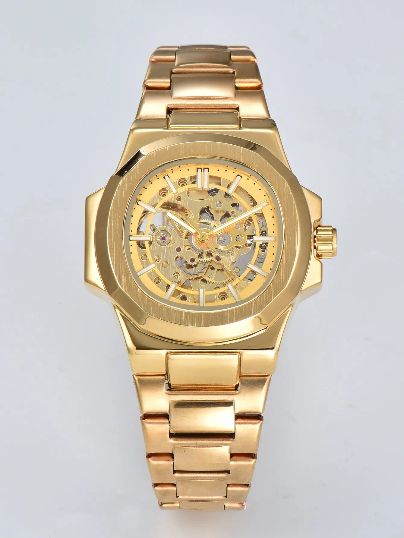 Luxorive ShadowCore – Skeleton Steel Automatic Watch