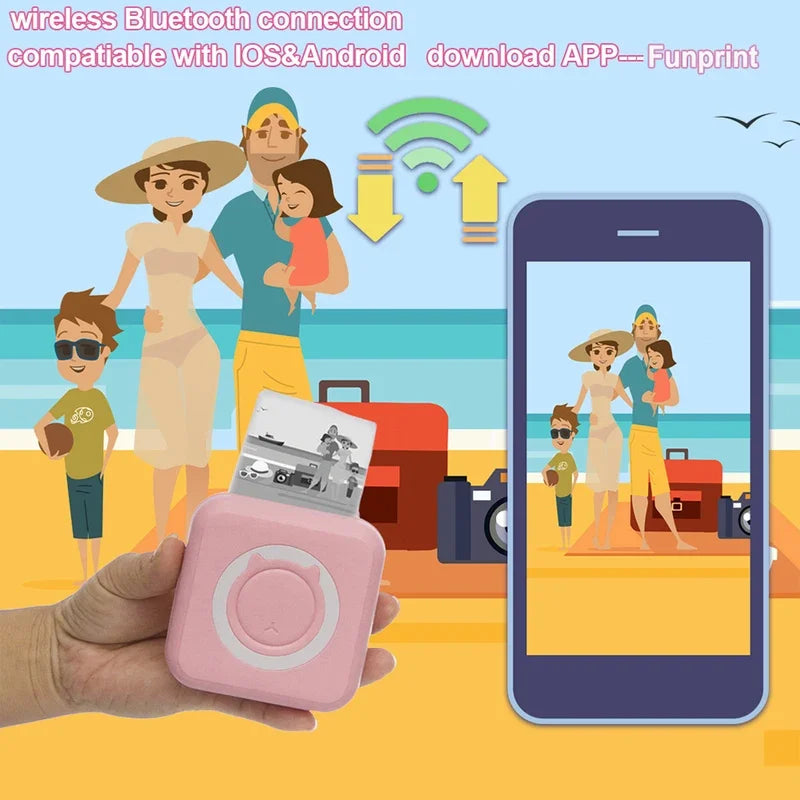 C15 Mini Thermal Bluetooth Printer – Inkless & Portable