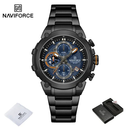 NAVIFORCE Quartz Watch Men Sport Military Waterproof Watches Mens Business Stainless Steel Wristwatch Male Clock reloj hombre