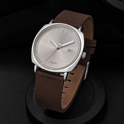 TOMI New 2PCS Luxury Business Men Watch Gift Box Set Simple and Casual Men Calendar Quartz Watch Pen Reloj Men Holiday Gift
