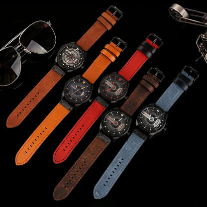CURREN 8301 Classic Men's Quartz Watch – Waterproof Leather Strap with Calendar