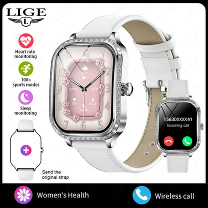 LIGE Women’s Waterproof Smartwatch – Bluetooth Call, Fitness Tracker & Heart Rate Monitor