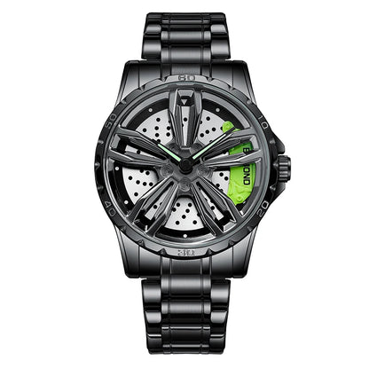 UTHAI Automotive Wheel Hub Hollow Mechanical Watch Luxury Fashion Wheel Hub Waterproof Stainless Steel Men's Watch V002