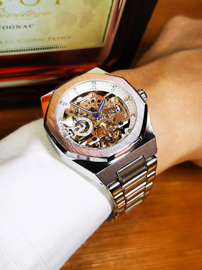 Luxorive Spectra Tourbillon – Automatic Skeleton Watch with Diamond Dial