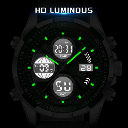 LIGE Men’s Luxury Military Sports Chronograph Watch – Waterproof Quartz Digital Wristwatch