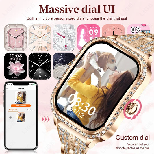 LIGE Women’s Waterproof Smartwatch – Bluetooth Call, Fitness Tracker & Heart Rate Monitor