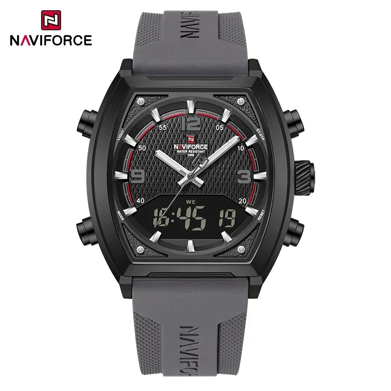 NAVIFORCE Luxury Men's Watches Sport Quartz Watch Men LCD Dual Display Waterproof Luminous Man Wristwatch 2025 Relogio Masculino