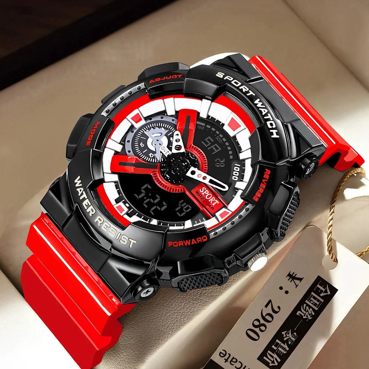 Luxorive StormX – Dual Display Waterproof Sport Watch for Men