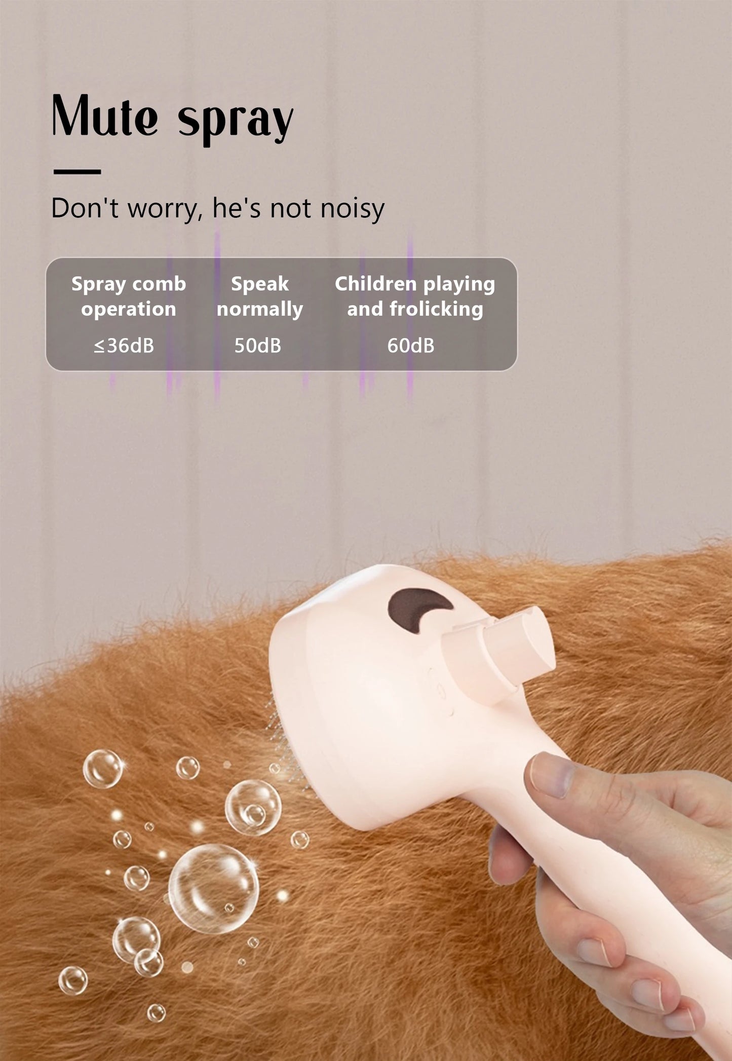 USB Rechargeable Dog & Cat Steam Comb – Soft Teeth Massage & Hair Removal Brush