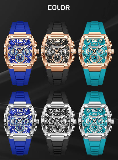 LIGE Men’s Luxury Silicone Military Watch – Casual Sports Waterproof Quartz with Date
