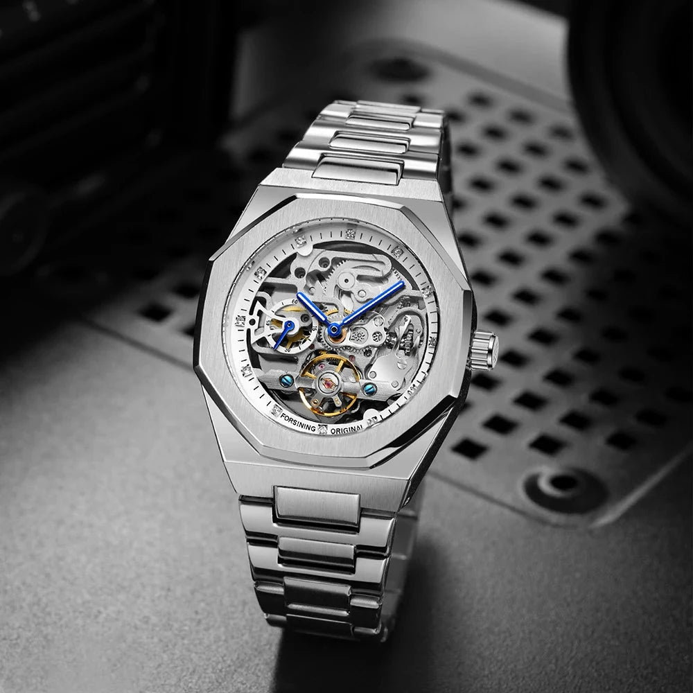 Luxorive Spectra Tourbillon – Automatic Skeleton Watch with Diamond Dial Watchify 