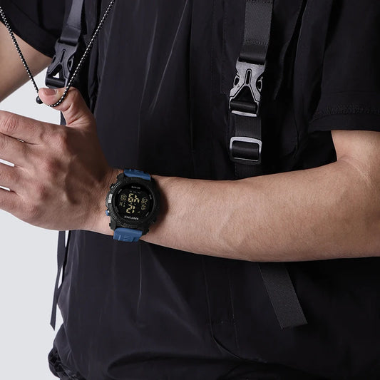NAVIFORCE Men's Fashion LCD Digital Wristwatch 50m Waterproof Sports Silicone Strap Watches for Man Casual Electronic Male Clock