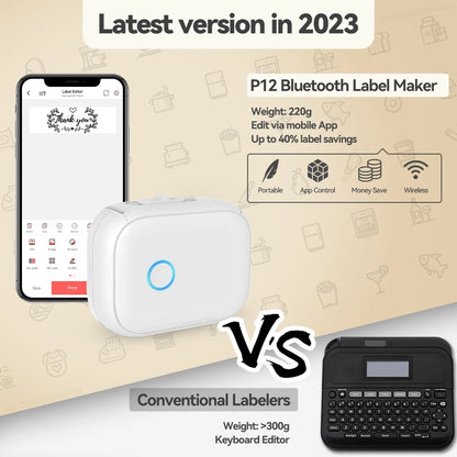 P12 Mini Thermal Label Printer – Portable Sticker Maker