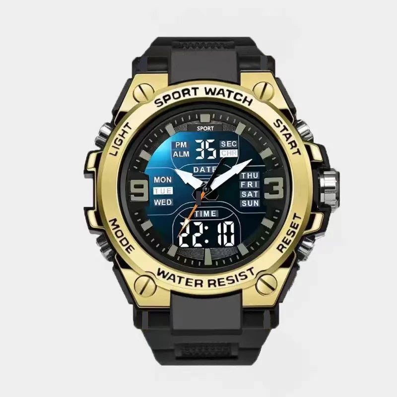 Luxorive DualForce X1  – Luxury Quartz + Digital Watch with Night Light & Waterproof Build