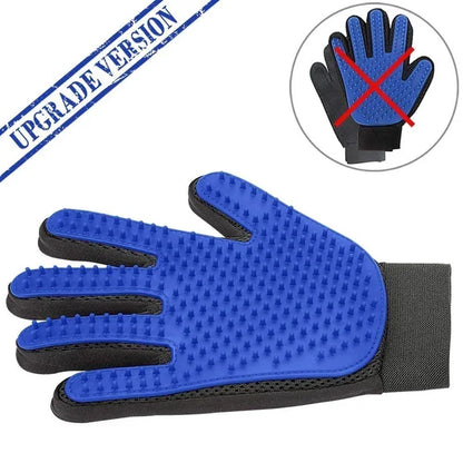 Silicone Pet Grooming Gloves – Hair Removal & Bathing Brush for Dogs & Cats