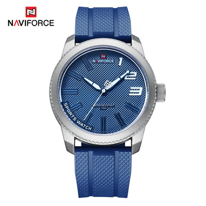 NAVIFORCE Top Brand Watch Men Fashion Casual Waterproof Simple Style Quartz Wristwatch Military Male TPU Strap Clock