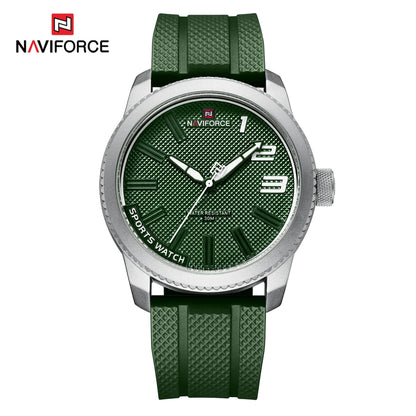 NAVIFORCE Top Brand Watch Men Fashion Casual Waterproof Simple Style Quartz Wristwatch Military Male TPU Strap Clock