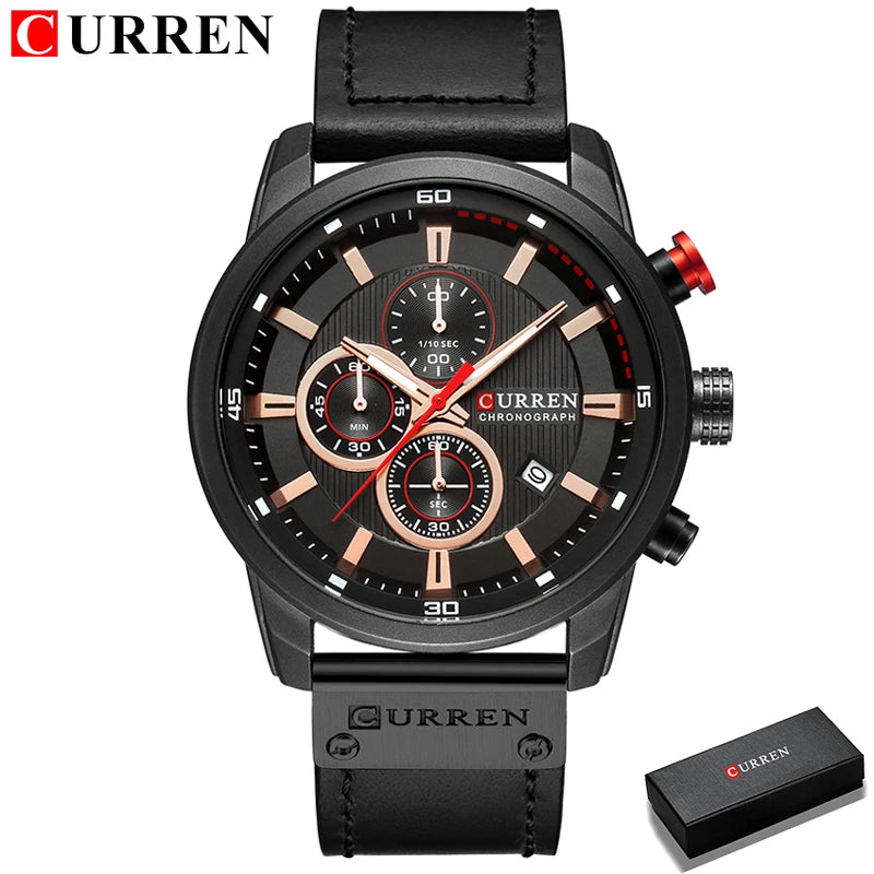 CURREN Fashion Date Quartz Men's Luxury Chronograph Sport Watch – Top Brand