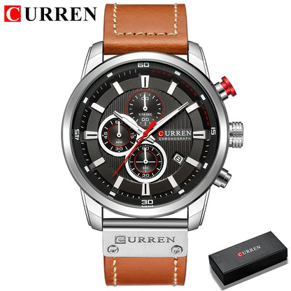 CURREN Fashion Date Quartz Men's Luxury Chronograph Sport Watch – Top Brand