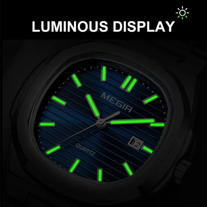 MEGIR Luxury Brand Men Business Watches Waterproof Male Clock Stainless Steel Luminous Quartz Sport Wristwatch Montre Homme 1084