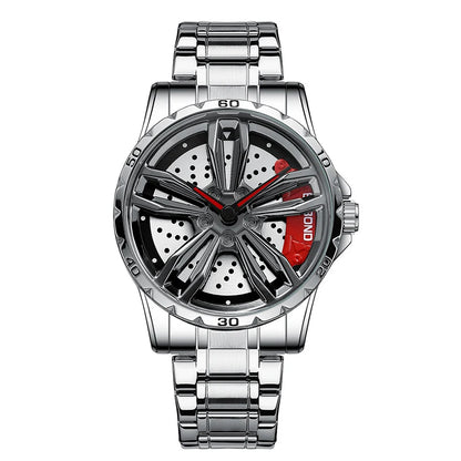 UTHAI Automotive Wheel Hub Hollow Mechanical Watch Luxury Fashion Wheel Hub Waterproof Stainless Steel Men's Watch V002