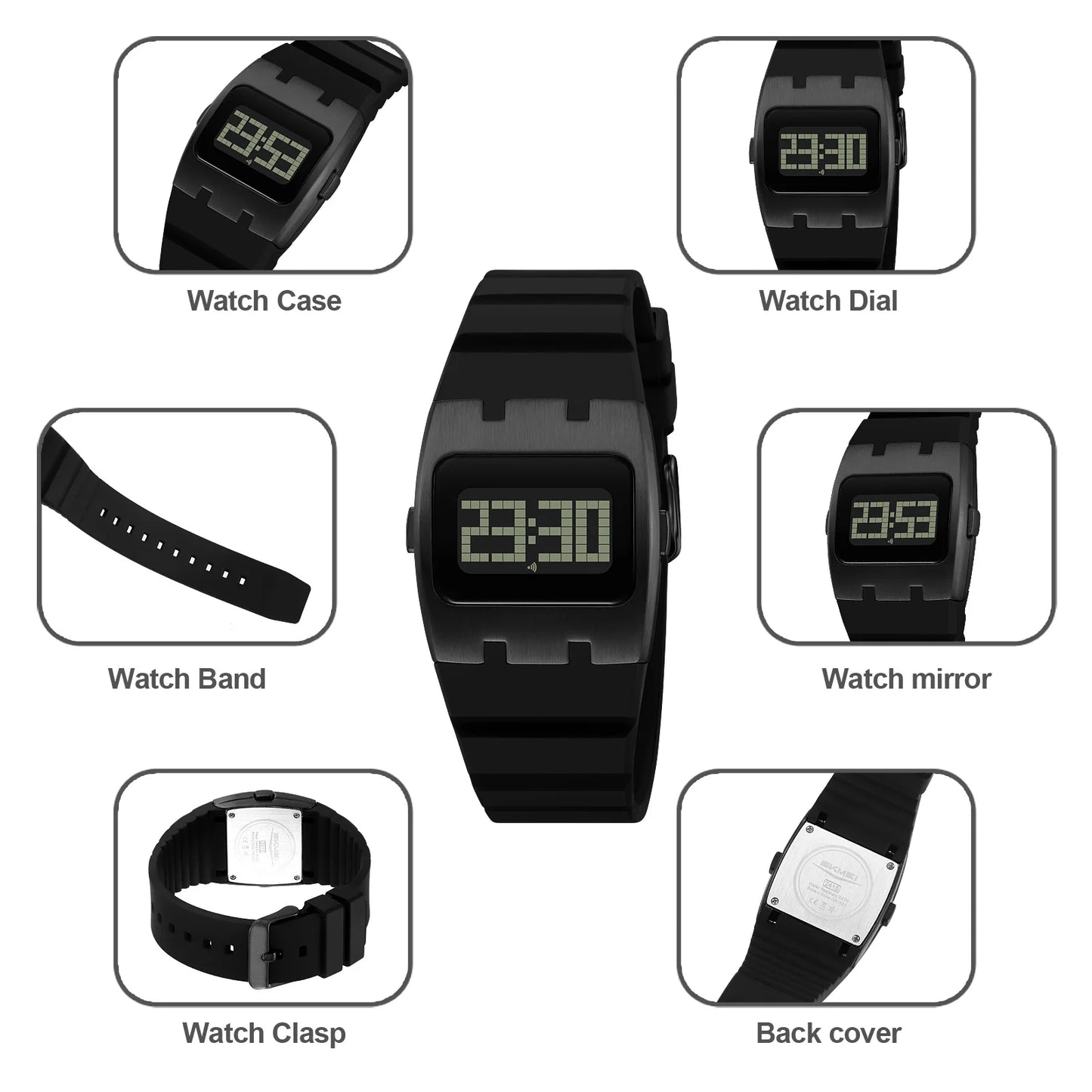 SKMEI 2415 Original Waterproof Luminous Digital Watch for Men – Chronograph with Alarm & Calendar