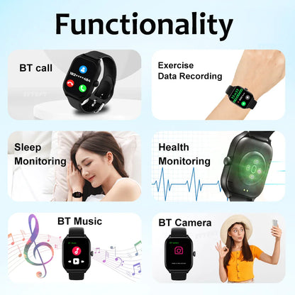 Luxorive GTS Smartwatch – 2.01" HD Display, Bluetooth Call, GPS, NFC, 100+ Sport Modes for Men & Women