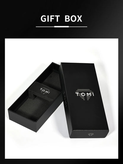 TOMI Men's Watch Luxury Brown Belt Quartz Watch Men's and Women's Leisure Simple Watch Men's Watch Gift