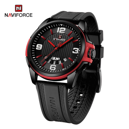 NAVIFORCE Luxury Watch Men Military Waterproof Male Clock Luminous Date Quartz Men Watch Silicone Strap