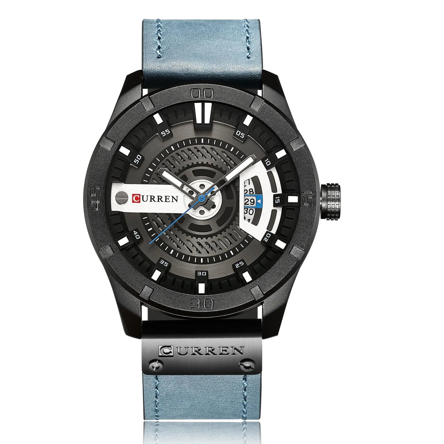 CURREN 8301 Classic Men's Quartz Watch – Waterproof Leather Strap with Calendar