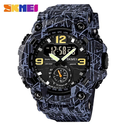 SKMEI 1637 Men’s Dual Movement Sport Watch – Waterproof Digital & Analog Wristwatch