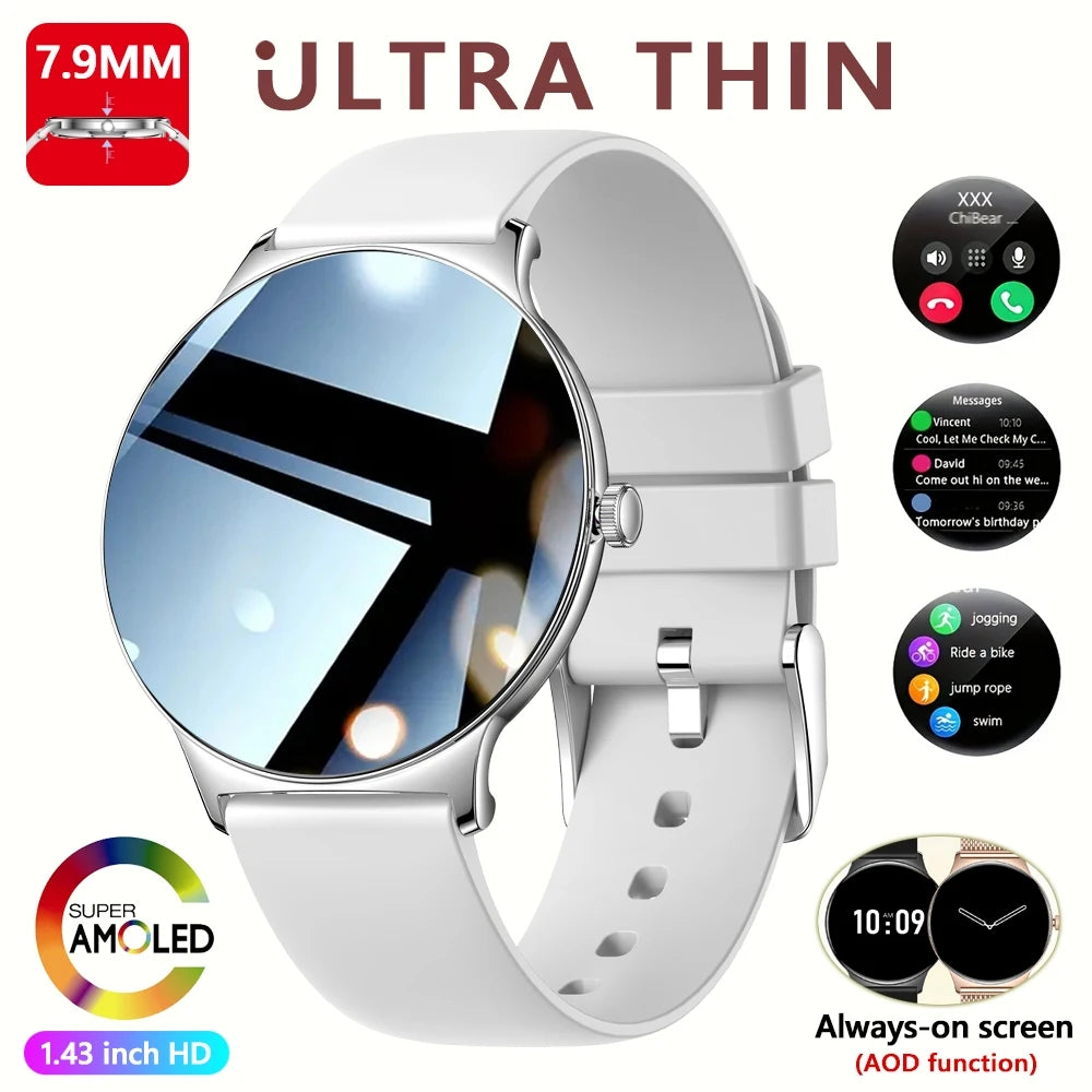 Luxorive LuxeFit Ultra – Women's Slim Smartwatch with Always-On Display & Bluetooth Call