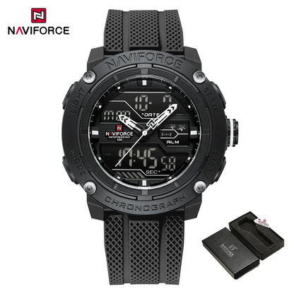 🕰️ NAVIFORCE Luxury Brand Men's Sport Watches Men Dual Display LED Digital Waterproof Leather Strap Quartz Military Watch Man Clock








NAVIFORCE Luxury Brand Men's Sport Watches Men Dual Display LED Digital Waterpro